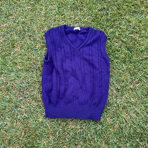 Purple cable knit acrylic top women’s size M k mart